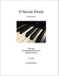 O Savior Sweet (O Jesus So Sweet) - for easy piano piano sheet music cover